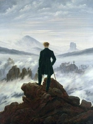 The Wanderer Above The Sea Of Fog Art Poster Vintage Painting Wall Decor Print
