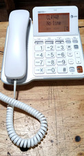 AT&T CL4940 White Corded Telephone Speakerphone Caller ID Audio Assist