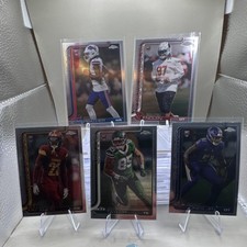 2025 Topps Chrome NFL Rookie Prather, Nolen,Jones, Taylor, Amos 5-Card Lot