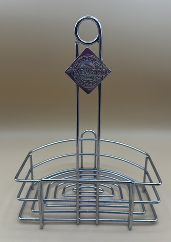 Tabasco Restaurant Wire Basket Condiment Caddy Menu holder - Picture 3 of 4
