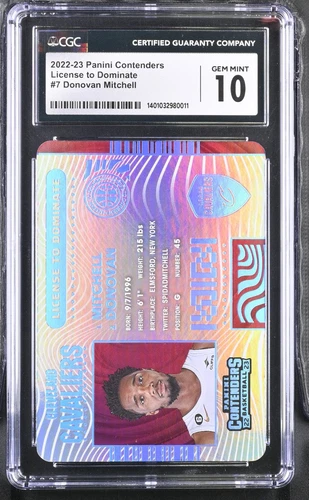 Donovan Mitchell Cleveland Cavs NBA Panini Contenders License To Dominate CGC10