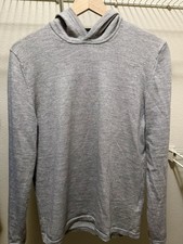 Vince Wool  Cashmere Gray Blend Sweater Pullover Knitted Hoodie Men's Small
