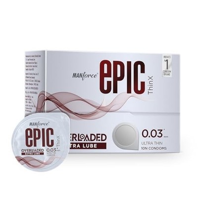 ThinX Overloaded Ultra Thin Extra Lube Condoms Easy Peel Pack 10 Count