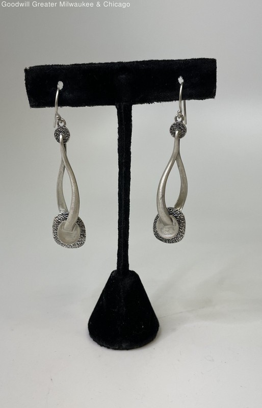 Silpada 925 Textured Drop Earrings 9.5g