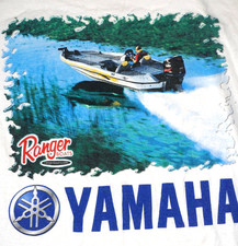 Vintage 90s Yamaha Ranger Boats Fishing T Shirt XL Mens Long Sleeve Graphic