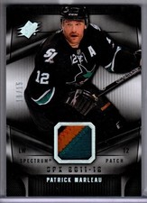 2011-12 Upper Deck SPX Patrick Marleau 3 Color Spectrum Patch Card # 22
