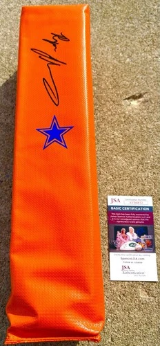RYAN FLOURNOY Dallas Cowboys SIGNED End Zone Pylon JSA COA
