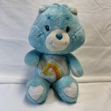 Vintage Care Bears Wish Bear Plush Stuffed Animal Kenner 1983 Blue Rainbow 13"