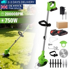 21V Cordless Strimmer Grass Trimmer Electric Tree Garden Weed Cutter 2xBattery