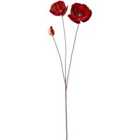 Kunstblume Mohn Noble Velv, 2Er Set, Farbe Dunkelrot, HöHe Ca. 76 Cm
