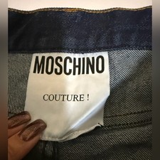 Moschino Dark Blue Denim jeans. 16-inch waist. vintage pre-loved.
