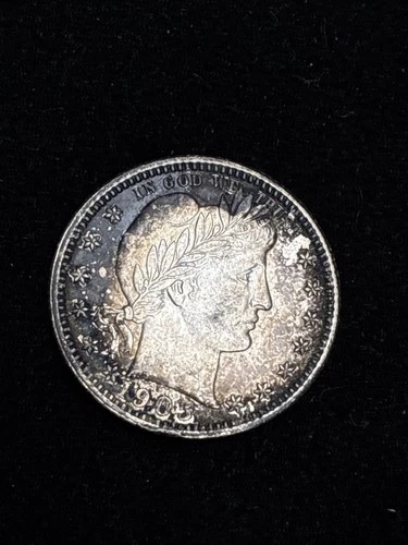 1903-O Barber Quarter Silver --AUBU