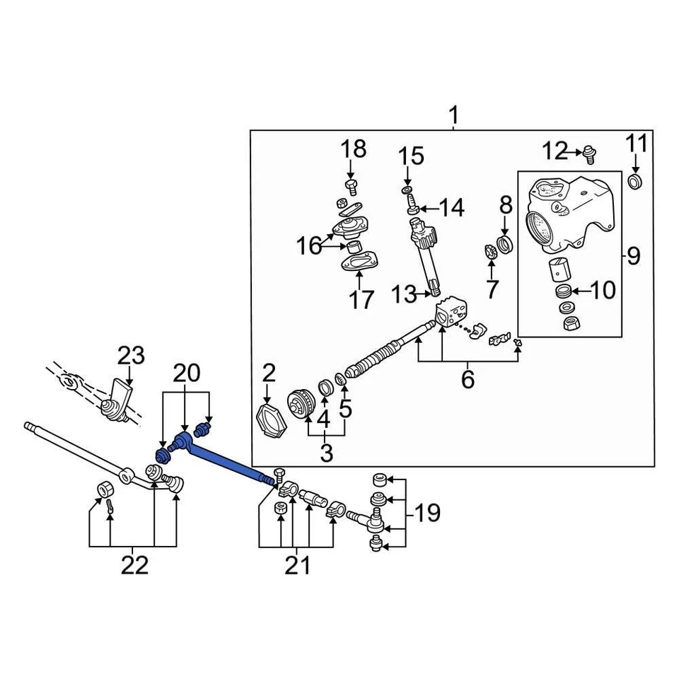 For Ford E-450 Super Duty 03-24 Ford 8C2Z3A131D Right Outer Steering Tie Rod End Foto 4 de 4