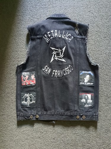 Official Metallica Black Denim Battle Vest - Picture 4 of 7