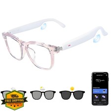 AI Smart Glasses, Anti Blue Light Bluetooth Translation Glasses with 164 Hand...