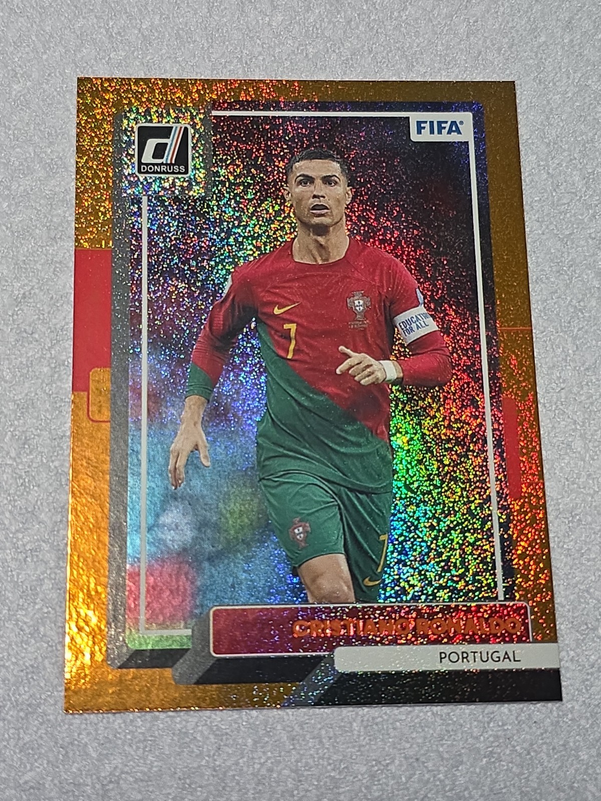 2022-23 Panini Donruss Cristiano Ronaldo #94 Orange Glitter FIFA Soccer SP