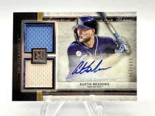 2020 Topps Museum Collection Austin Meadows Dual Patch AUTO /199 Rays Tigers