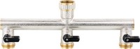 Puteus Absperrhahn 3-Fach ÜWm Dn25(1)Xag DN25(1) Messing
