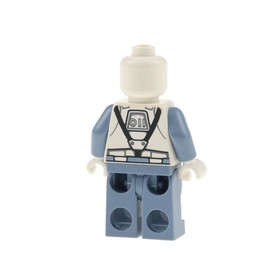 1x Lego Minifigure Star Wars Clone Trooper V-wing Pilot Head White 8096 sw0281