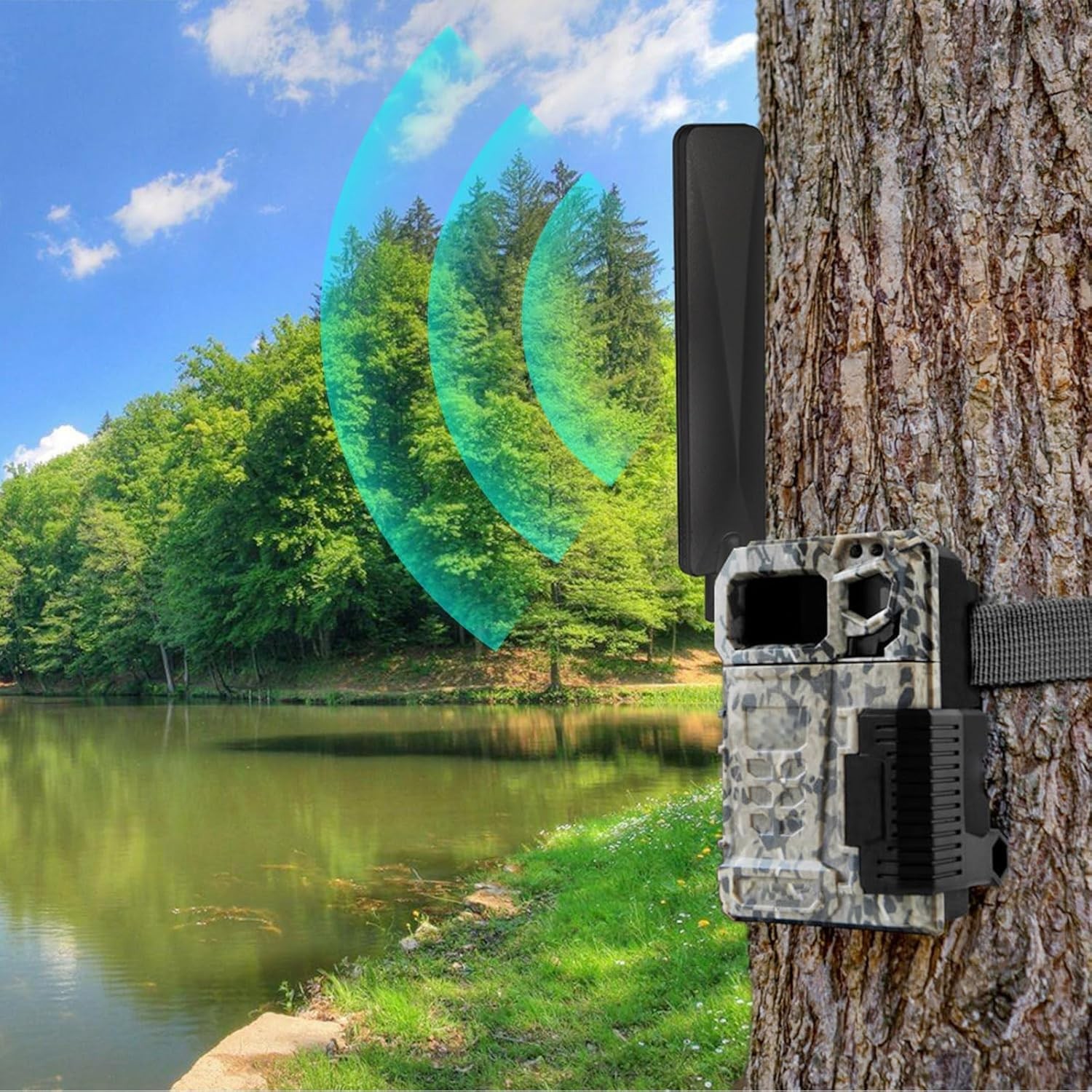 Bingfu 4G LTE Cellular Trail Game Camera [RP-SMA]-Male Antenna (2-Pack) 