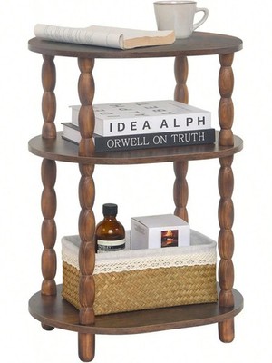 3-Tier Oval Modern Side Table