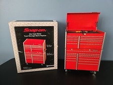 Snap-on Coin Bank Diecast Tool Box 18 Scale Red Krl1201 Krl1001 Replica Metal