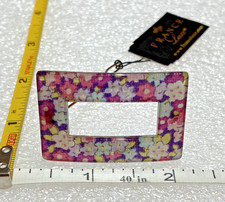 France Luxe Rectangular Hair Barrette - Classic NEW-other , Floral pattern