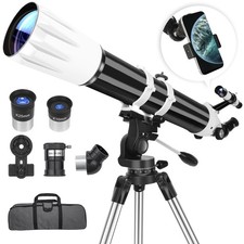 Hawkko Telescope, 90mm Aperture 900mm Astronomical Refractor Telescope for Ad...