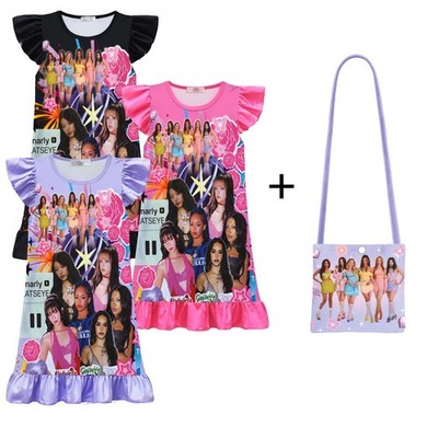 Mädchen Kpop KATSEYE Cosplay Nachtkleidung Loungewear Nachtkleid Fancy Kleid