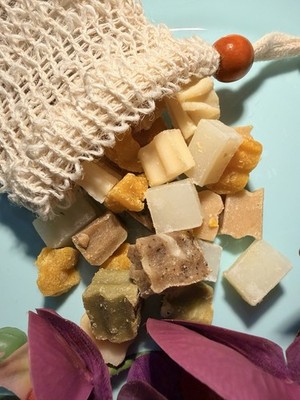 Scrap Soap In A Sisal Bag