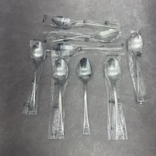 NOS Northland Stainless Korea Pasadena Rose Set of 8  Tea Spoons MCM Flatware