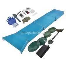 50 In. Folding Sluice Box Gold Panning Kit for Gold Prospectors Hand Powered