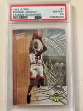 1993 Fleer Ultra Famous Nicknames #7 Michael Jordan Bulls HOF PSA 8.5 NM-MT+