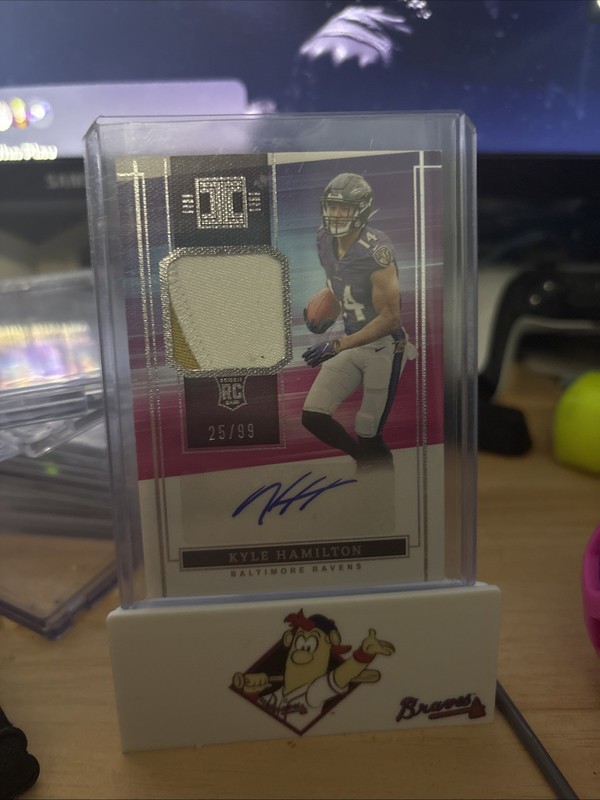 Panini 2022 Impeccable Kyle Hamilton Ravens Rookie Patch Auto #RPA-KHA /99