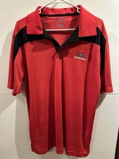 Georgia Bulldogs Champion Men’s Red Golf Polo Shirt Size Medium Short Sleeve UGA