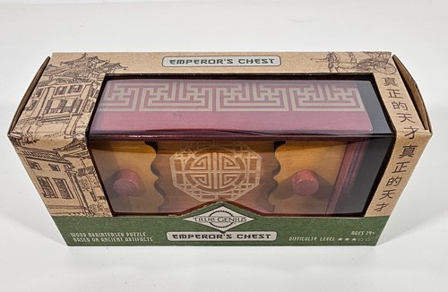 Emperors Chest True Genius Wooden Brainteaser Puzzle Box Storage Box
