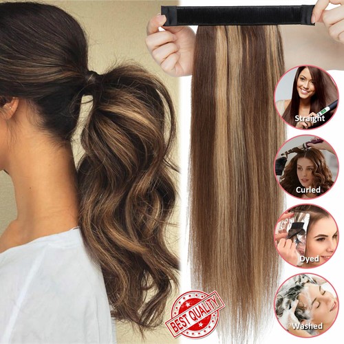 US Brazilian 100% Real Remy Human Hair Claw In On Ponytail Extensions Thick 120G - Picture 10 of 59
