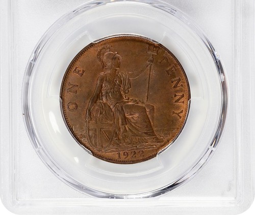 GREAT BRITAIN GEORGE V 1922 PENNY, GEM UNCIRCULATED, PCGS CERTIFIED MS-65-BN - Picture 3 of 4