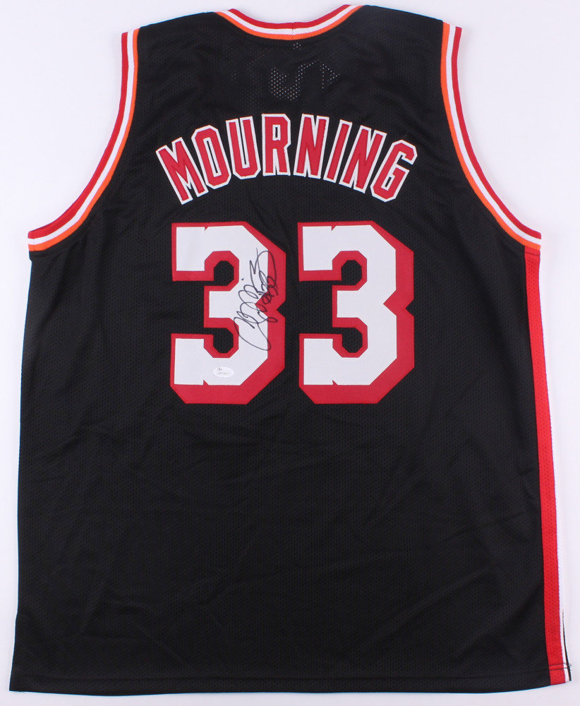 Alonzo Mourning Autographed Signed Miami Heat Black Jersey / 7 NBA All-Star (JSA COA) 