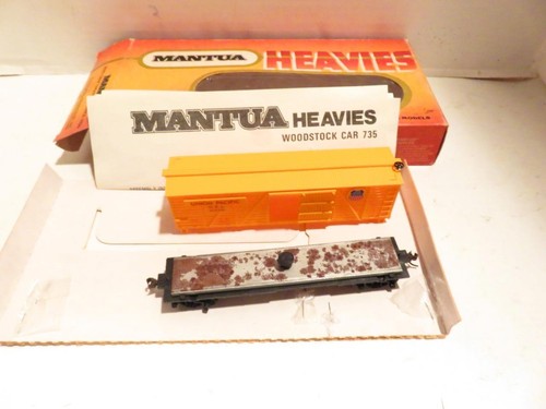 HO TRAINS VINTAGE MANTUA HEAVYES 73503 UNION PACIFIC STOCK CAR - BXD - S36C | Zustand: Used