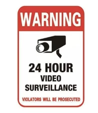 LOT OF 4 X Surveillance Security Camera Sticker Warning Sticker Sign US SELLER