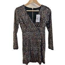 BNWT QUIZ Sequin Embellished mini party evening Christmas dress Size 8 Small