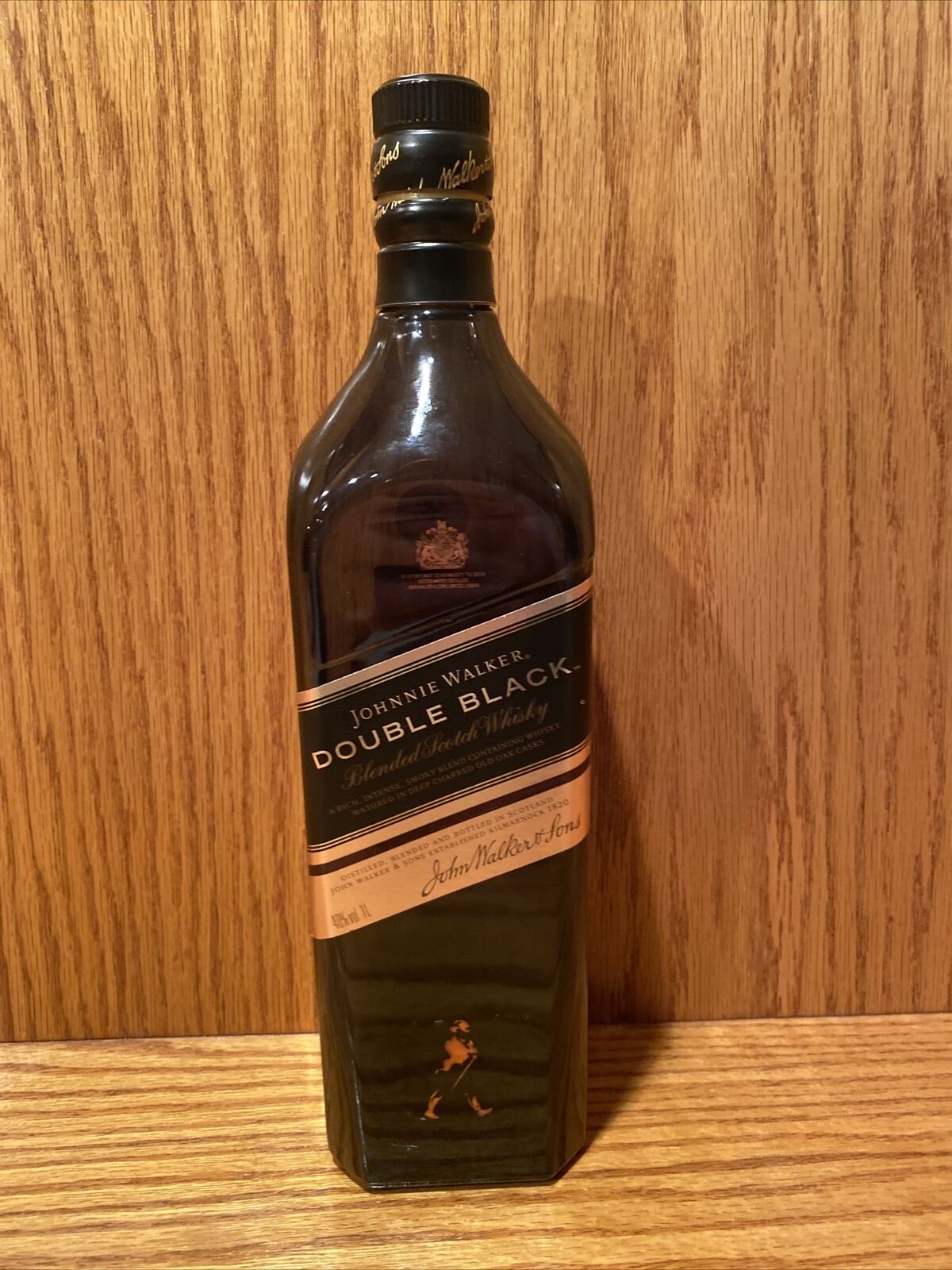 JOHNNIE WALKER Double Black Blended Scotch Whisky EMPTY Bottle and Box  whiskey