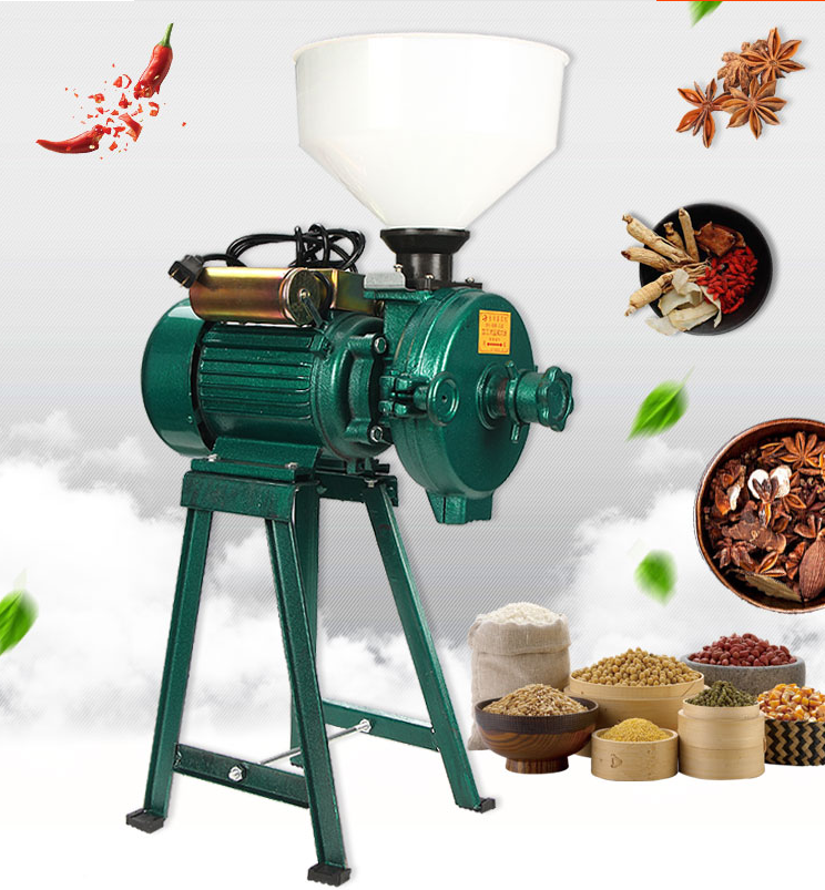 220V Electric Feed Mill Wet Dry Cereals Grinder Corn Grain Rice Coffee