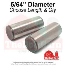 5/64" Dowel Pins Thru Hardened Alloy Plain (Choose Length & Quantity)