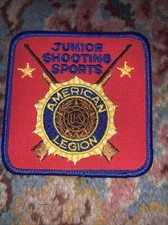 VINTAGE AMERICAN LEGION - JUNIOR SHOOTING SPORTS EMBROIDERED PATCH 3  X 3  