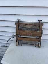 1896 Antique Wood WRINGER WASHER Folding Double Bench