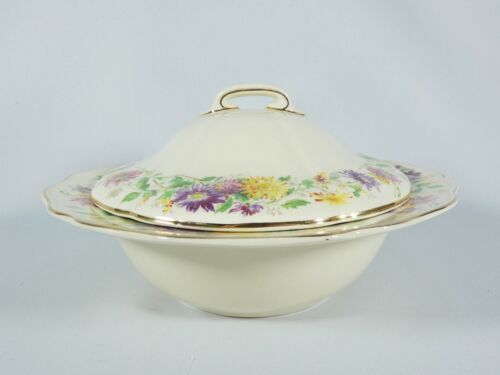 Antique Vintage Royal Doulton Asters Lidded Soup Tureen Serving Bowl Dish D6161