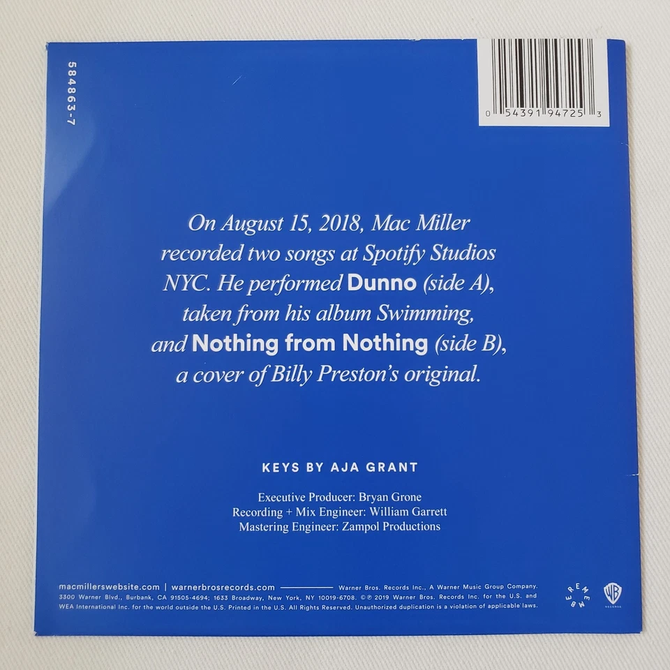 Mac Miller - Live Spotify Singles - Baby Blue (Vinyl, 2019) - Image 3 of 4