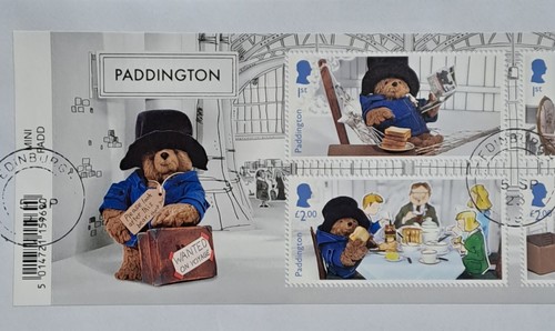 GB 2023 Commemorative Very fine used Paddington Bear Miniature Sheet on envelope - Picture 2 of 3